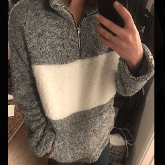 Urban Outfitters Jackets & Blazers - LAST ONE! Half Zip Teddy Jacket